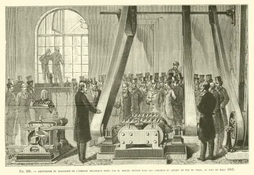 Mechanical Energy Transport Experiment by Marcel Deprez in the Workshops